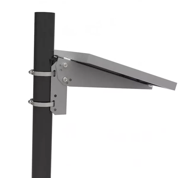 Pole mounting bracket for small solar panels